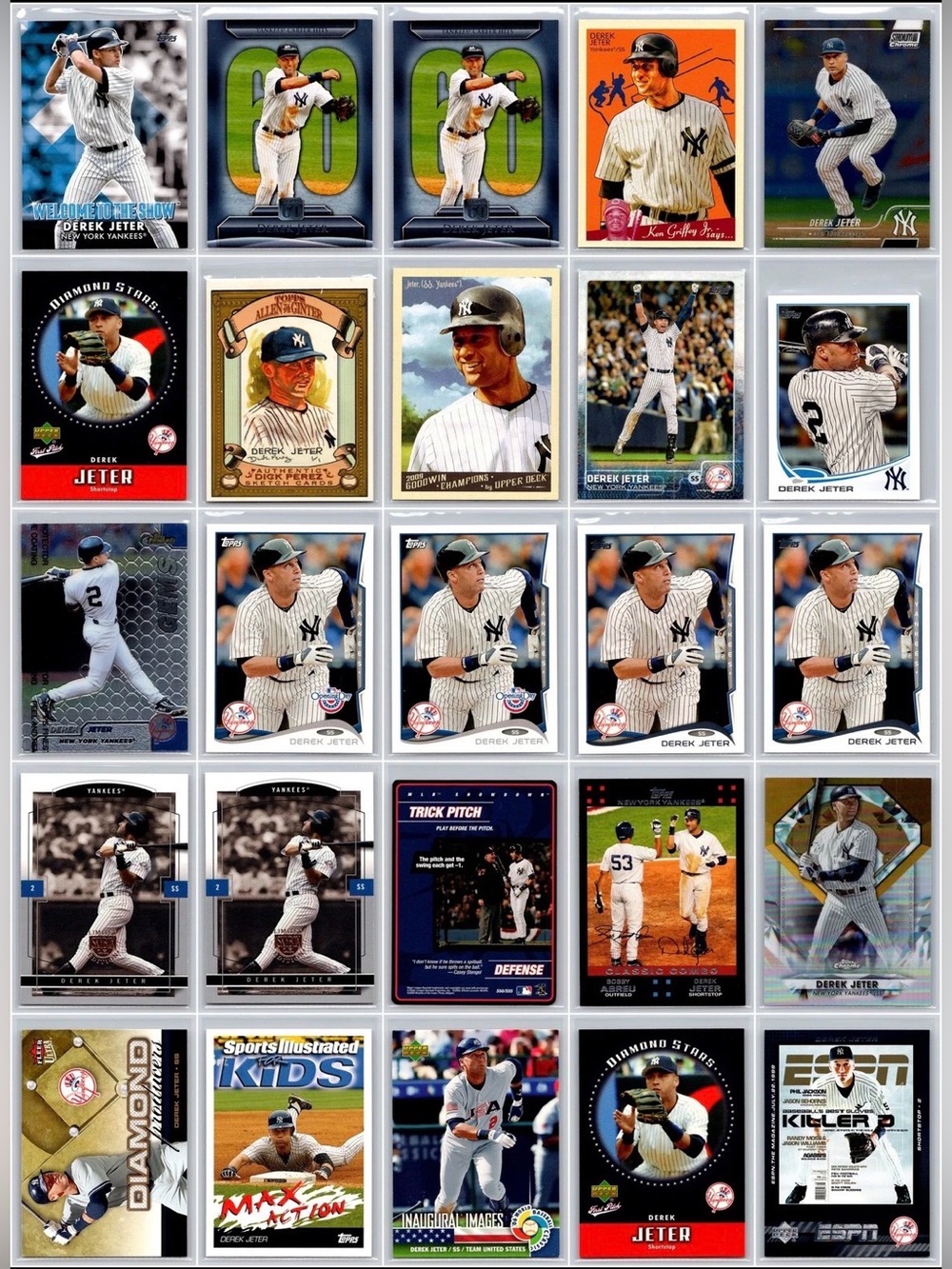 Derek Jeter  The Ultimate Yankee Rookie thru out Full Career, all perfect gems!